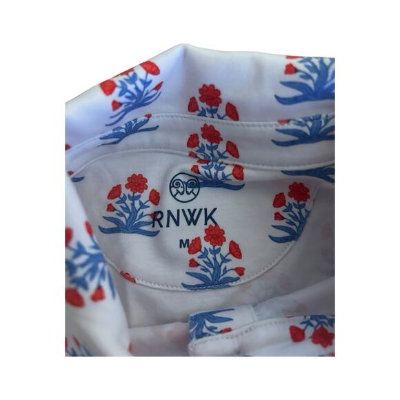 RNWK Renwick Block Print Polo Size M NWT - Picture 2 of 8